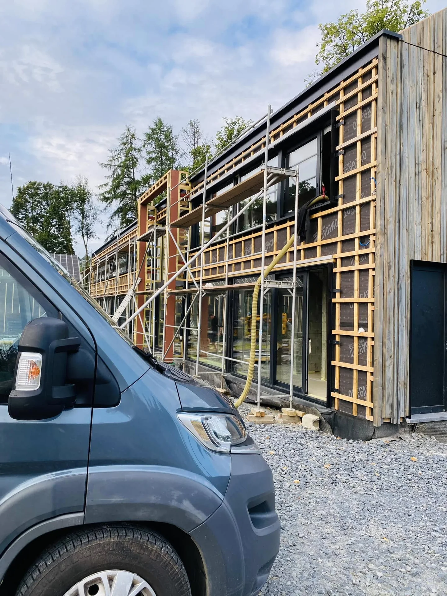 Insufflation d’une façade en ossature bois